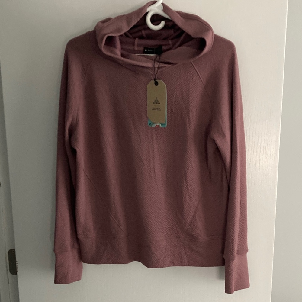 New Prana Women's Sunrise hoodie rose shirt top medium